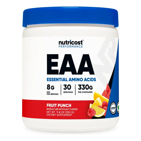 Suplemento Nutricost Eaa Powder, 30 Porciones, Ponche De Fru