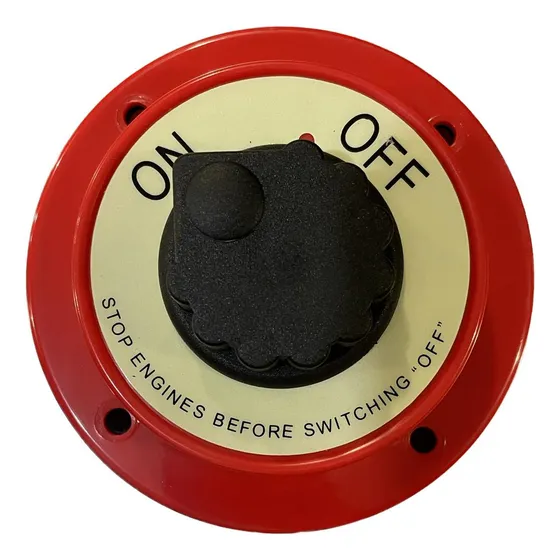 Switch Para Batería Redondo Marino Rojo 13.5cm