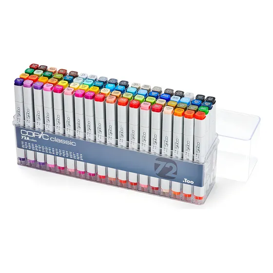 Marcadores Alcohol Copic Classic, Juego A 72 Piezas Modelo