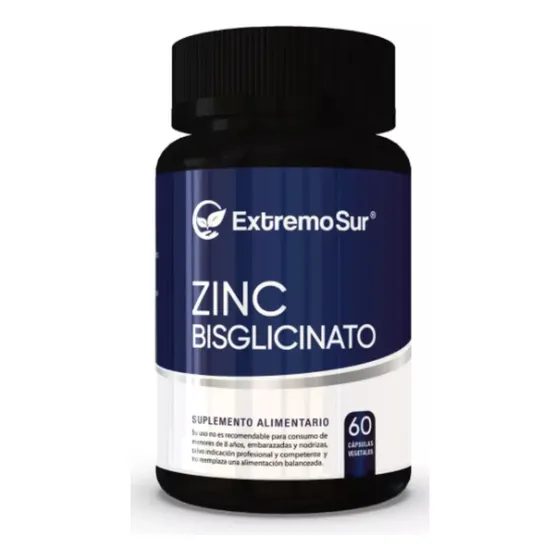 Zinc Bisglicinato 60 Cáp Vegetal Alta Absorción 100% Quelado Sabor Sin Sabor | Cuotas sin interés