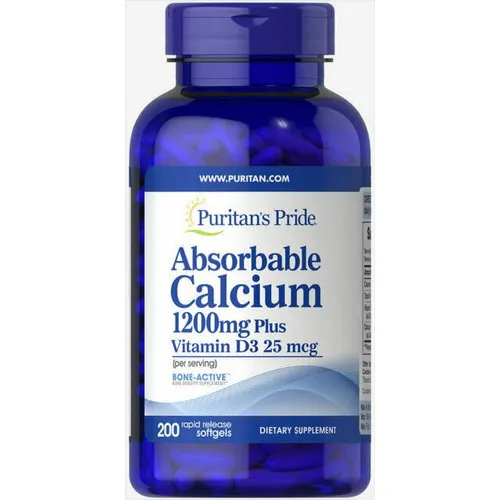Puritans Pride Calcio Absorbible 1200 Mg Vit D3 200p Ptr Sabor Sin Sabor