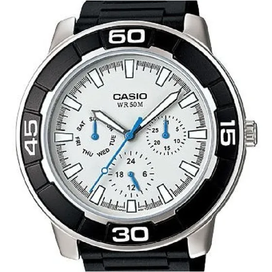 Reloj Casio Mujer Ltp-1327-1e2vdf Negro Plateado Blanco