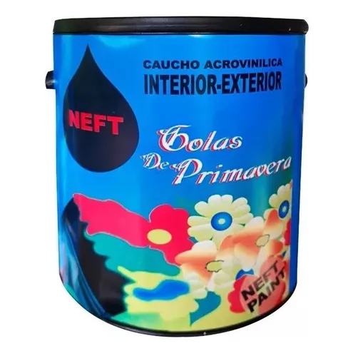 Pintura Caucho Gotas De Primavera Blanco Galon Clase B Neft 