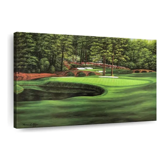 Elefante Stock Augusta National 11th Hoyo I Lienzo Impreso 1