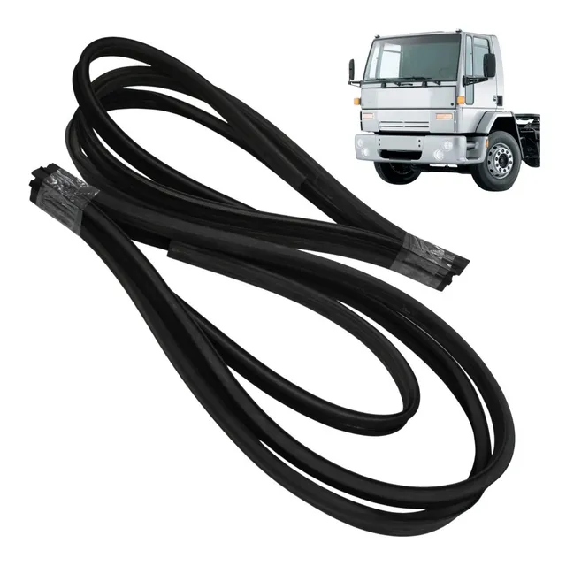 Kit Borracha Canaleta Vidro Cargo P/2 Portas Sem Pestana