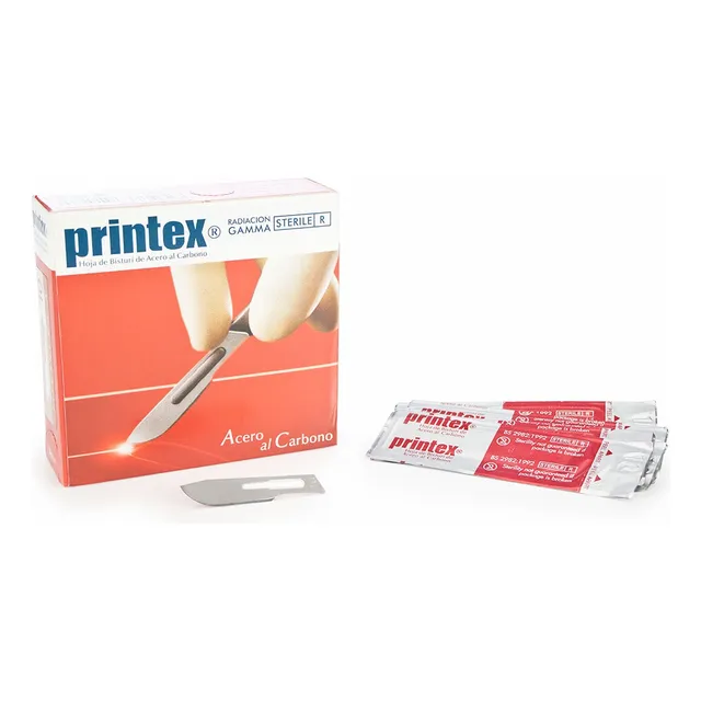 Hojas De Bisturí N° 10 Printex Caja X 100 Unidades
