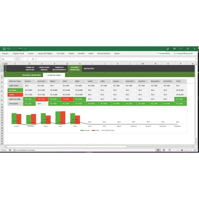 Livro Caixa Para Registros Financeiros Completa Em Excel