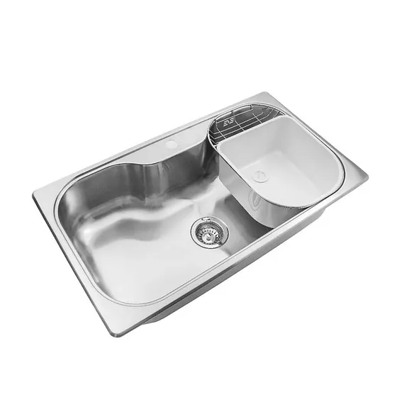 Bacha Cocina Simple Johnson Luxor Si85 + Pileta Accesoria