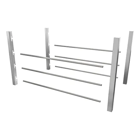 Suporte Em Inox Para Churrasqueira E 6 Barras De Aluminio 1m