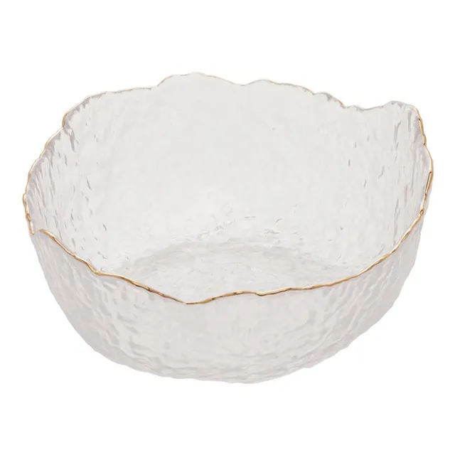 Bowl Wolff Taj De Cristal Borda Dourada Incolor 19cm X 10cm Bowl Wolff Taj De Cristal Borda Dourada Incolor 19cm X 10cm