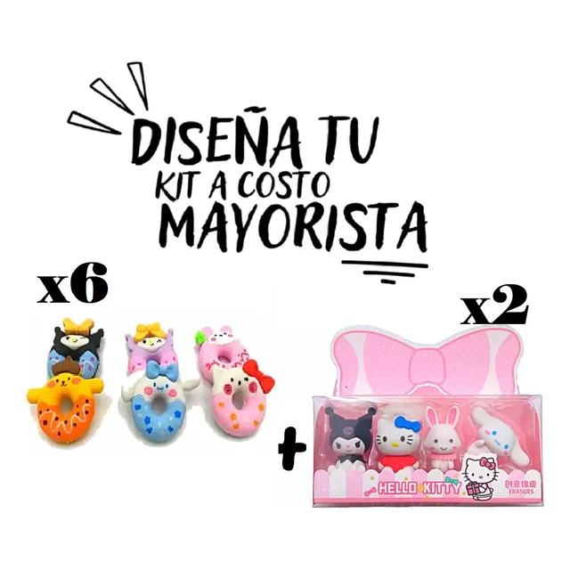 Borradores Kawaii En Forma Caramelos Hello Kitty Sanrio