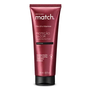 Shampoo Match Proteção Da Cor 250ml O Boticårio Shampoo Match Proteção Da Cor 250ml O Boticårio