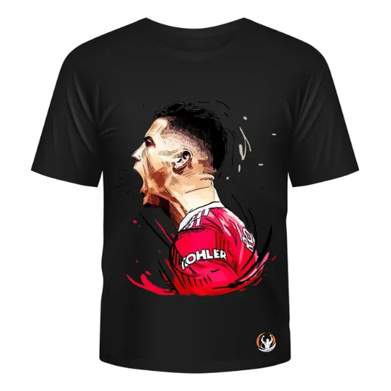 Camiseta Cr7 Negro Futbol