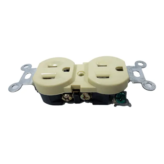 Toma Corriente Doble  Color Marfil  Marca Saco 15a 125v  