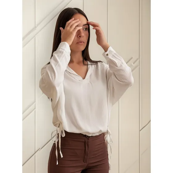 Blusa Nano Lino Tiras Ajustables  #2314