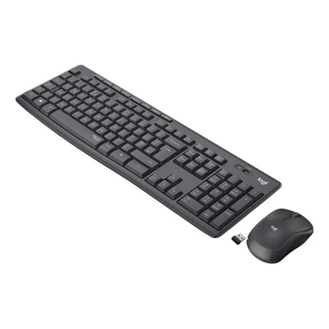 Teclado Logitech + Mouse Mk295 Wireless Usb Black