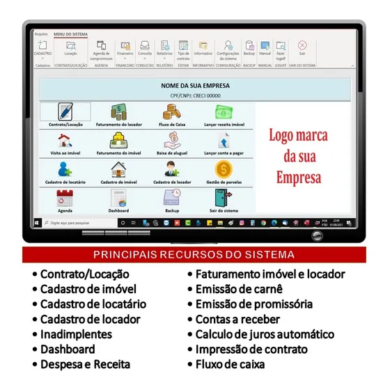 Sistema Gestão Imobiliária, Imóveis, Aluguel, Contrato