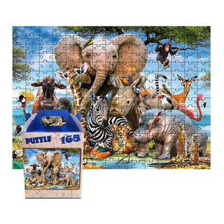 Quebra-cabeça Puzzle Infantil Jovens Bichos De 120 Peças Quebra-cabeça Puzzle Infantil Jovens Bichos De 120 Peças