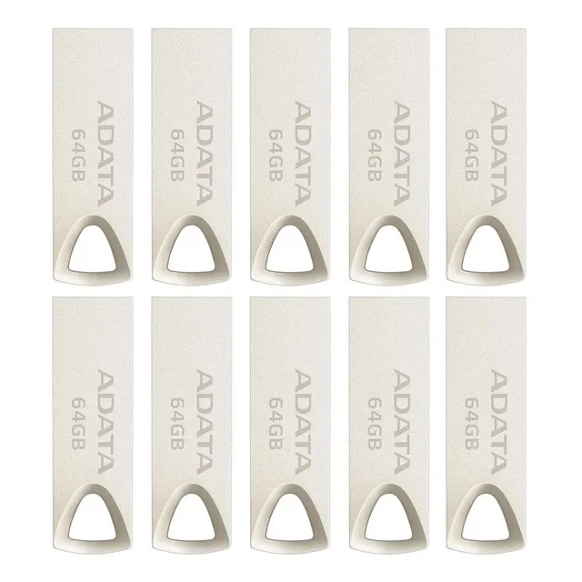 Kit 5 Memoria Usb 64gb Adata Uv210 2.0 Plateado Metalica 