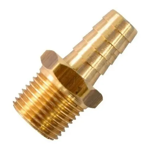 2 Adaptador Em Latão Espigão Rosca Macho 1/2 X Mangueira 3/4