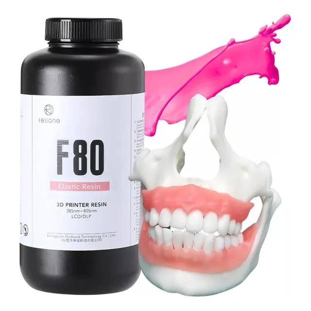 Impresora 3d Resina Dental Flexible Gingiva Resione F80 1 Kg