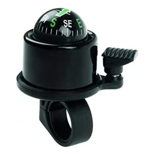 Campana Timbre Para Bicicleta Con Brújula Color Negro