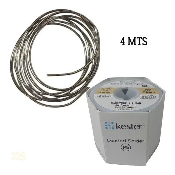 Estaño Kester 4 Metros Sn63pb371.1 245 0.31 0.8mm 