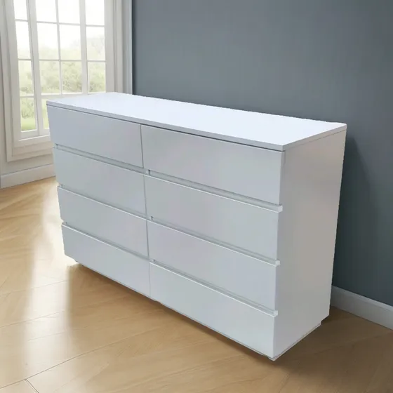 Comoda 120x40x85h 8 Cajones C/telescópicas Ofitopmuebles