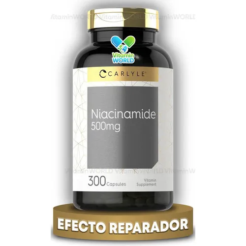 Carlyle Niacinamida 500mg 300cápsulas Fabricado Por Expertos Sabor Sin Sabor