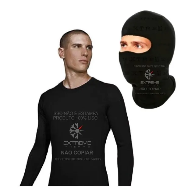 Kit Térmico Frio Intenso Flanelado Extreme Blusa + Balaclav