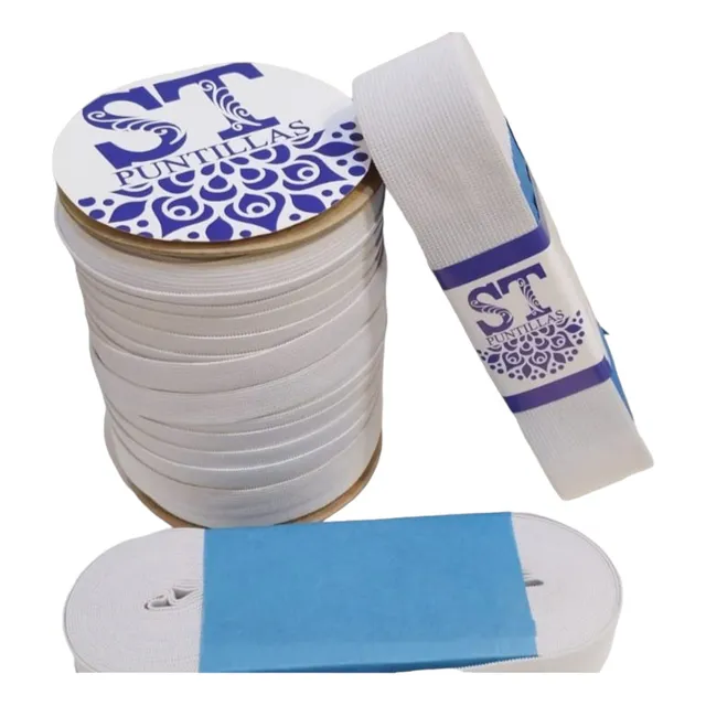 12/10 Blanco- Elástico Polyester- Ancho 20mm - X 10 Mts 
