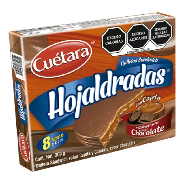 Galletas Cuetara Hojaldradas Rellenas De Cajeta 360 Grs