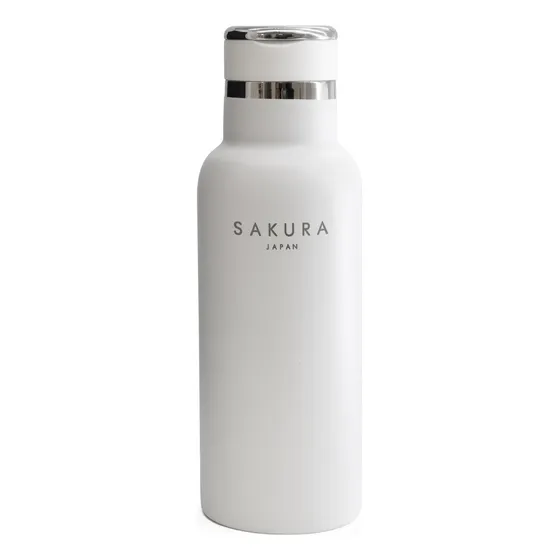 Botella Termica Sakura Acero Inoxidable 500ml Online Color Blanco mate
