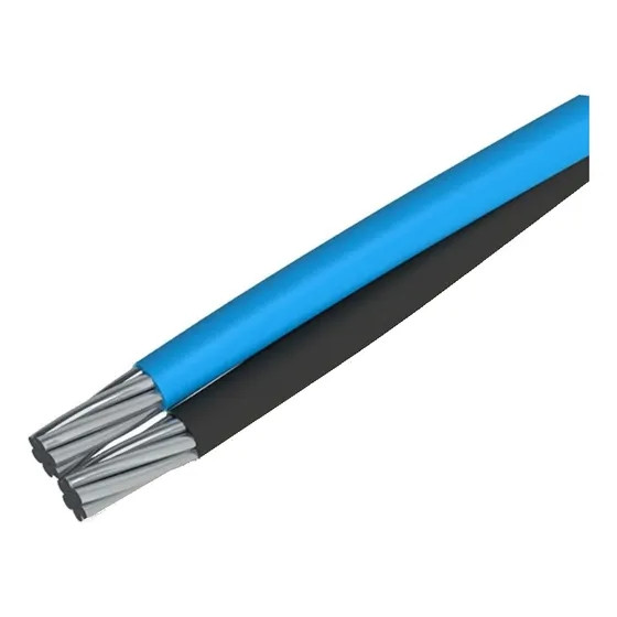 450 Metros Cabo Duplex 2 X 10mm Vias Encapadas Preta E Azul