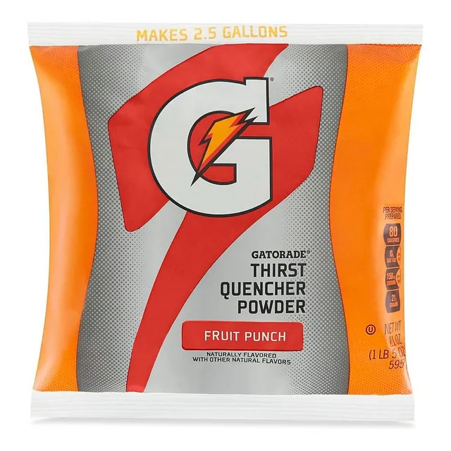 Gatorade En Polvo - 9.5 L, Ponche De Frutas - 32/paq