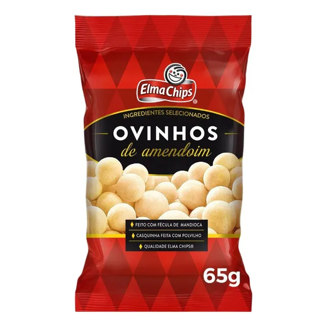 Ovinhos De Amendoim Elma Chips Pequeno Kit 9 Pacotes