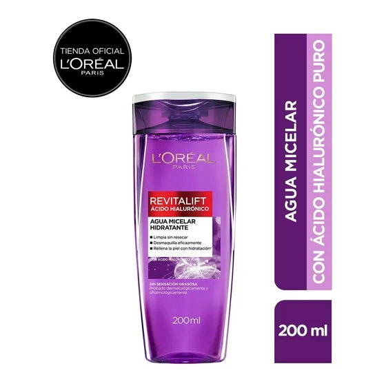 Agua Micelar Loreal Revitalift Acido Hialuronico 200ml