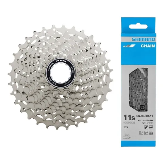 Pacha + Cadenilla Shimano 105 R7000 11v Bicicleta Ruta Combo Cantidad Máxima De Dientes 32 Cantidad Mínima De Dientes 11 Color Plateado