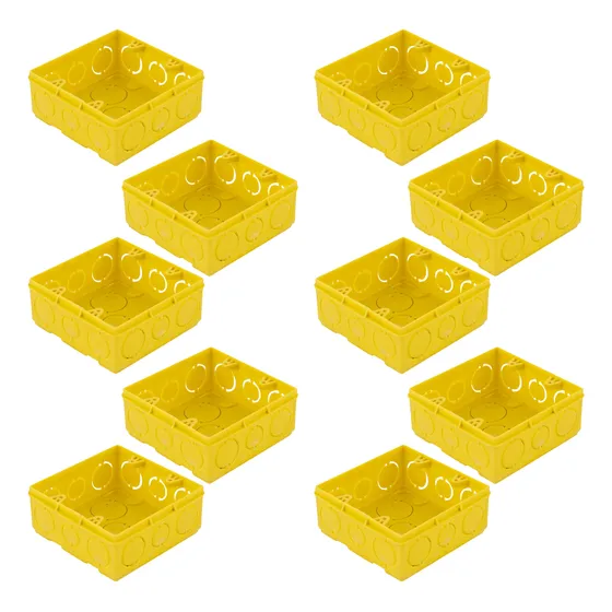 Kit 10 Caixas De Passagem Em Pvc P/ Embutir 4x4 - Tigreflex
