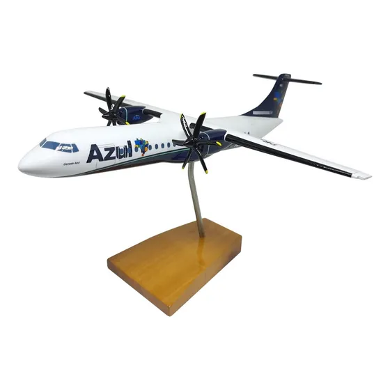 Maquete Avião Atr 72/600 Azul Linhas Aéreas 27cm