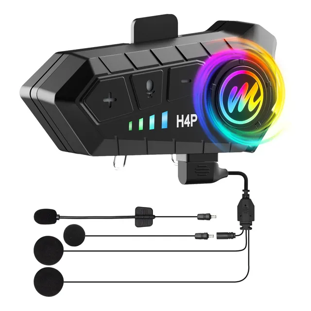 Auriculares Con Casco De Moto Con Cámara, Moman H4c Mmvse