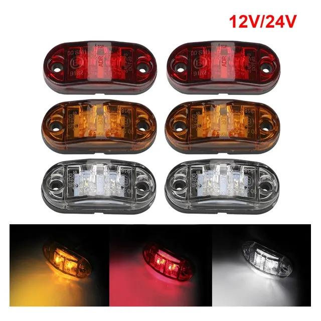 Luces Led Laterales Para Camiones Trailer Gandola 12v 24v