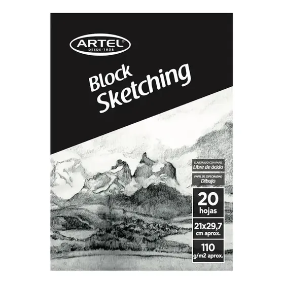 Block De Dibujo Sketching 25 Hjs 110gr A4 Artel