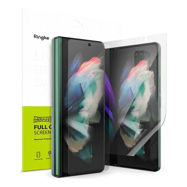 Mica Gel Ringke Para Galaxy Z Fold 3 Fold3 Externa + Interna