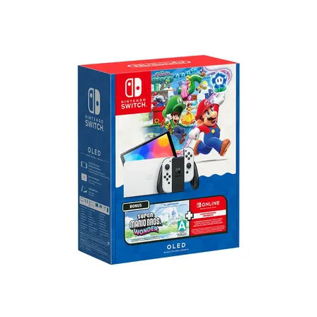 Nintendo Switch Oled + Super Mario Bros. Wonder + 3mo Nso