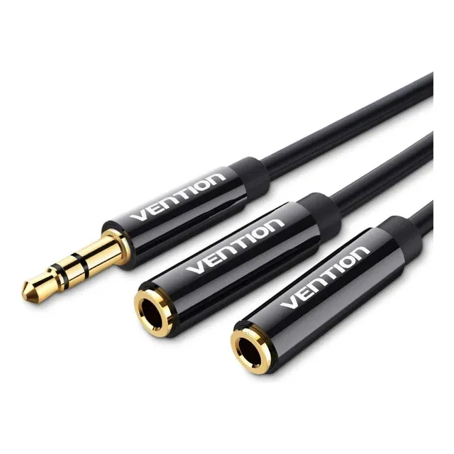 Cable Audio Splitter Spica 3.5mm Macho A Doble Spica Hembra