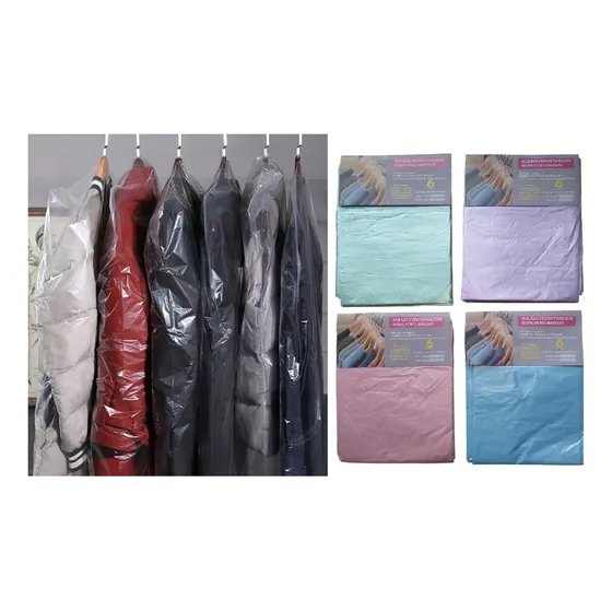 6 Bolsas Plásticas Transparentes Closet Cubre Trajes Abrigos