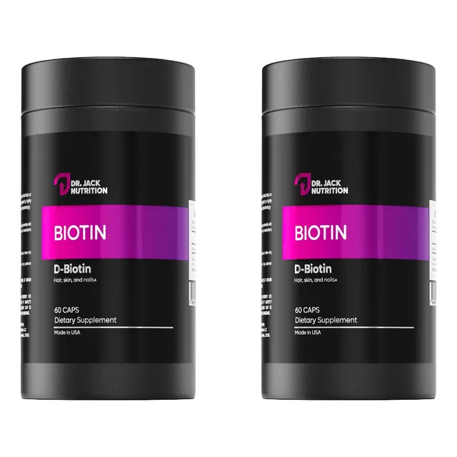 Pack X2 Biotina 10.000mcg - 60 Capsulas | Dr Jack Nutrition