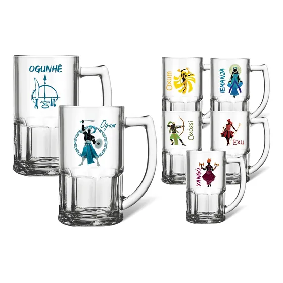 Kit 2 Canecas 340ml Personalizada Orixás Umbanda Candomblé