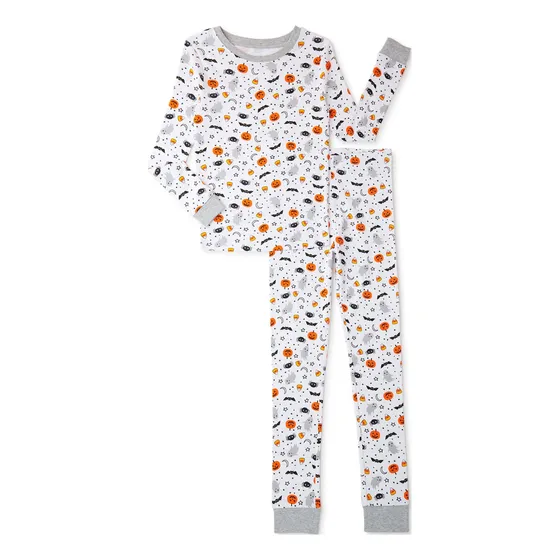 Conjunto De Pijama De Halloween Para Niñas 2pcs Manga Larga
